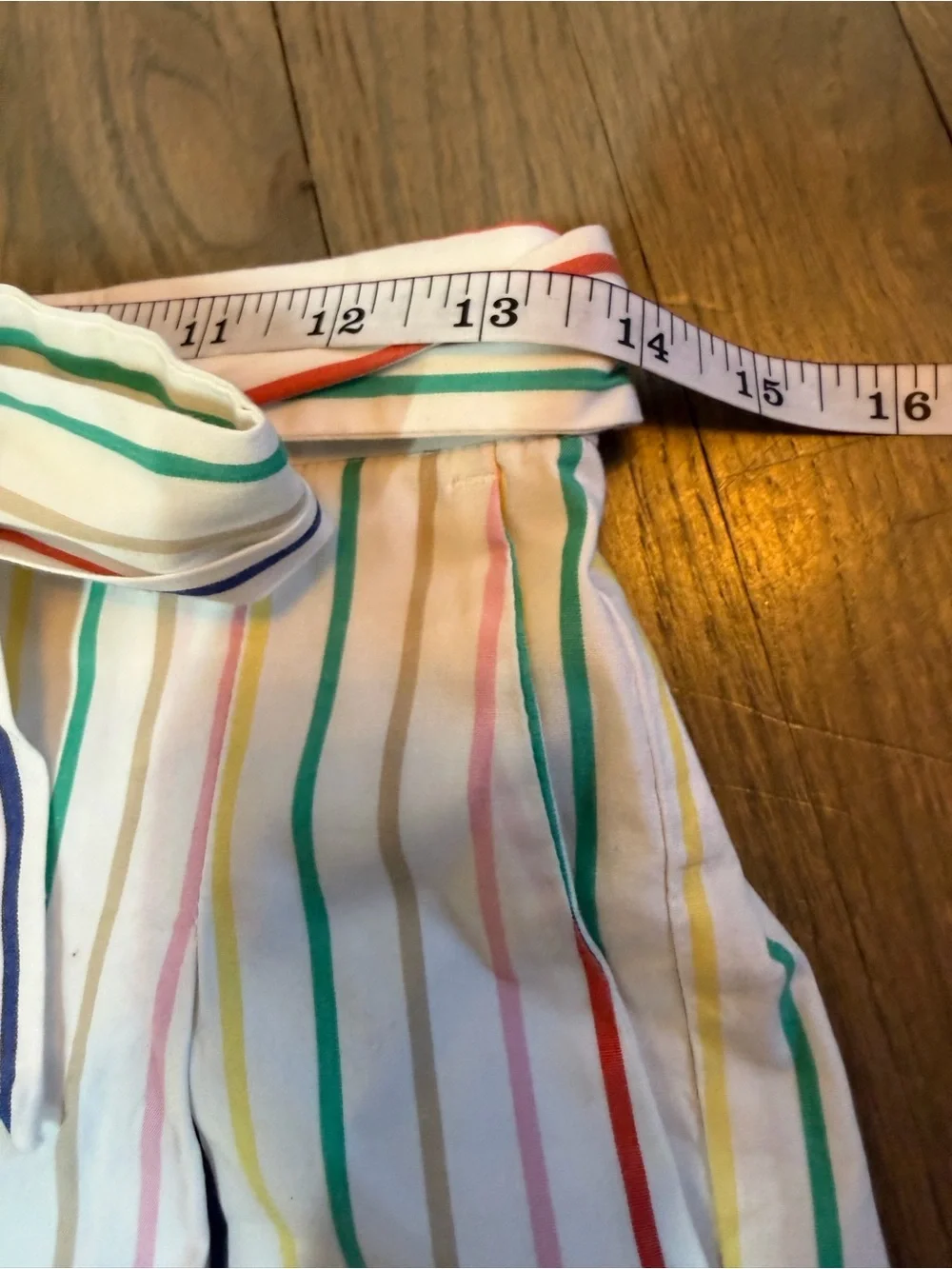 J.Crew Striped White Tie-Waist Women’s Shorts. Size 2
